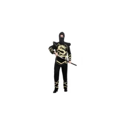 Disfraz de Ninja Negro y Dorado para hombre