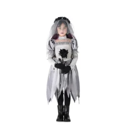 Disfraz de Novia Cadáver sombría para niña