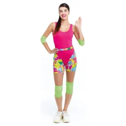 Disfraz de Patinadora Roller Rosa Años 70 para Mujer