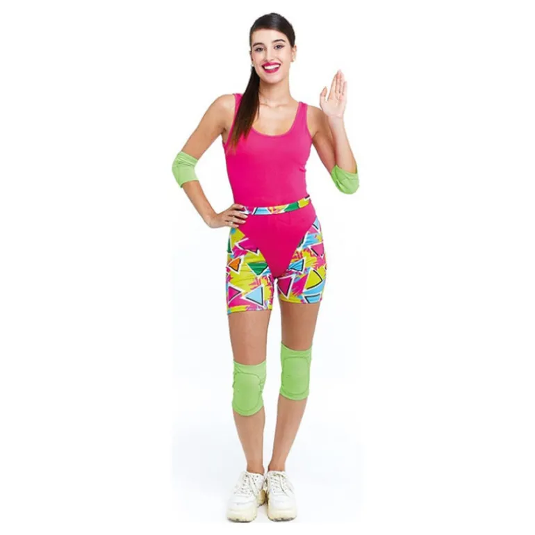 Disfraz de Patinadora Roller Rosa Años 70 para Mujer