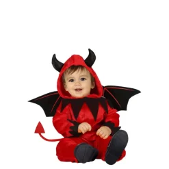 Disfraz de Pequeño Diablillo Rojo con cola para bebé