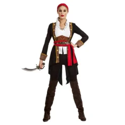 Disfraz de Pirata Casaca Negro para mujer