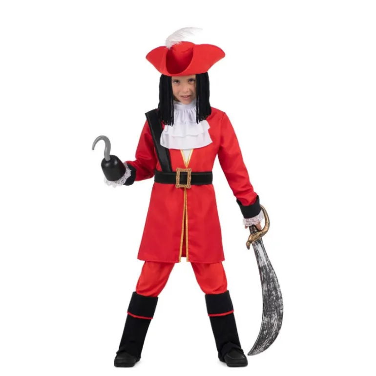 Disfraz de Pirata Garfio Rojo para Niño