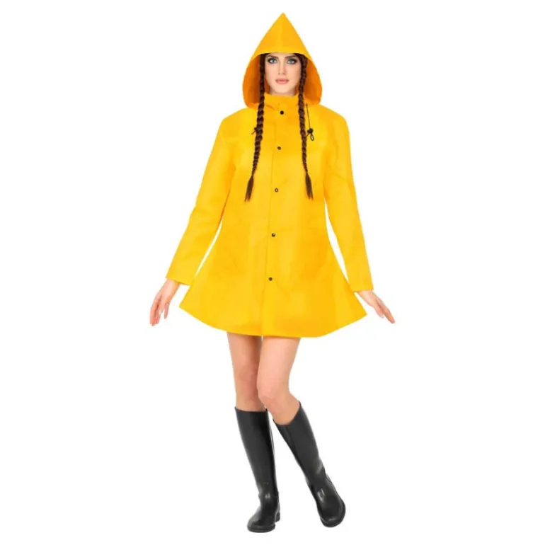 Disfraz de Poncho Chubasquero Amarillo para Adultos