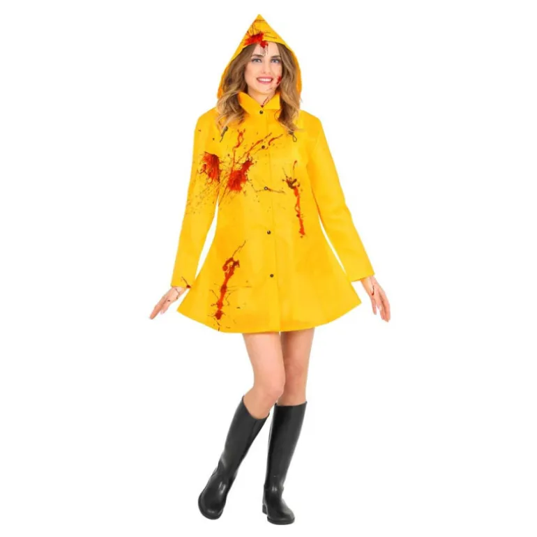 Disfraz de Poncho Chubasquero Amarillo para Adultos