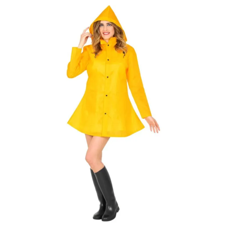 Disfraz de Poncho Chubasquero Amarillo para Adultos