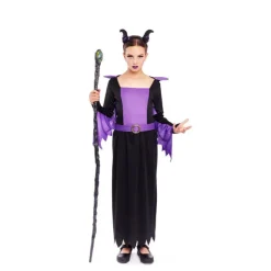 Disfraz de Reina Malvada con Cuernos para Niña