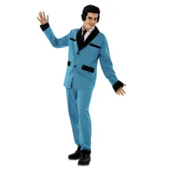 Disfraz de Rockabilly azul para hombre