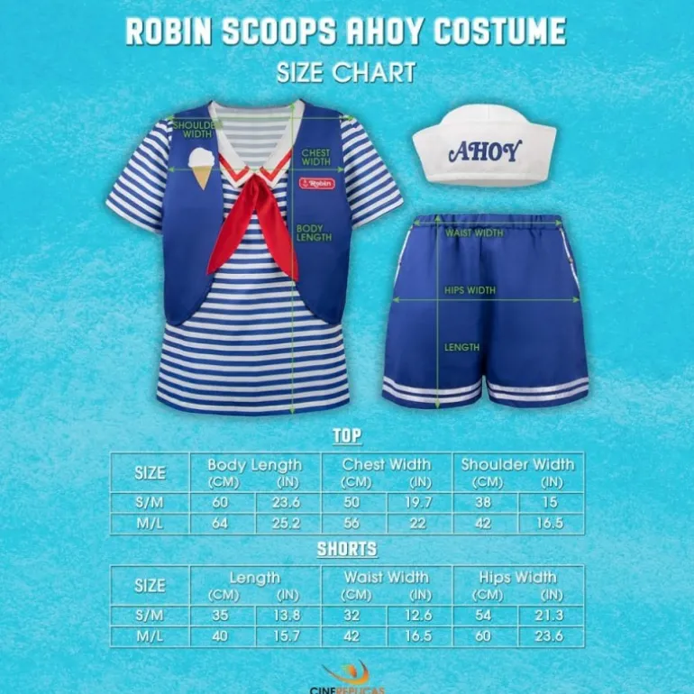 Disfraz de Scoops Ahoy Robin de Stranger Things