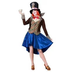 Disfraz de Sombrerera Loca con Chaqueta para Mujer