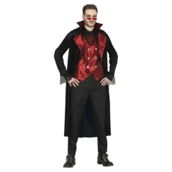 Disfraz de Vampiro Maligno con chaleco rojo para hombre