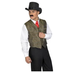 Disfraz o Chaleco de Vaquero con estampado para hombre