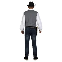 Disfraz o Chaleco Gris de Vaquero para hombre