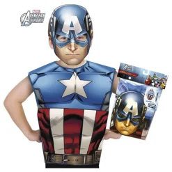 Disfraz o Kit de Capitán América para niño: Máscara y Camiseta