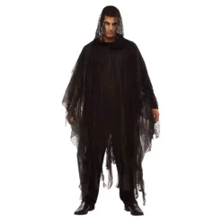 Disfraz o Poncho Siniestro Negro para hombre 170 cm