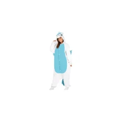 Disfraz tipo Kigurumi Pijama de Unicornio azul para mujer