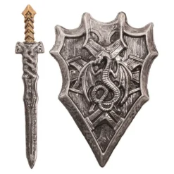 Escudo y Espada con Dragón de 38x60 cm