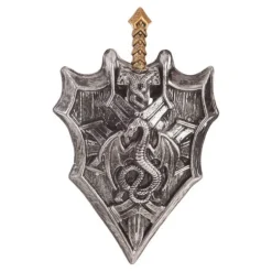 Escudo y Espada con Dragón de 38x60 cm