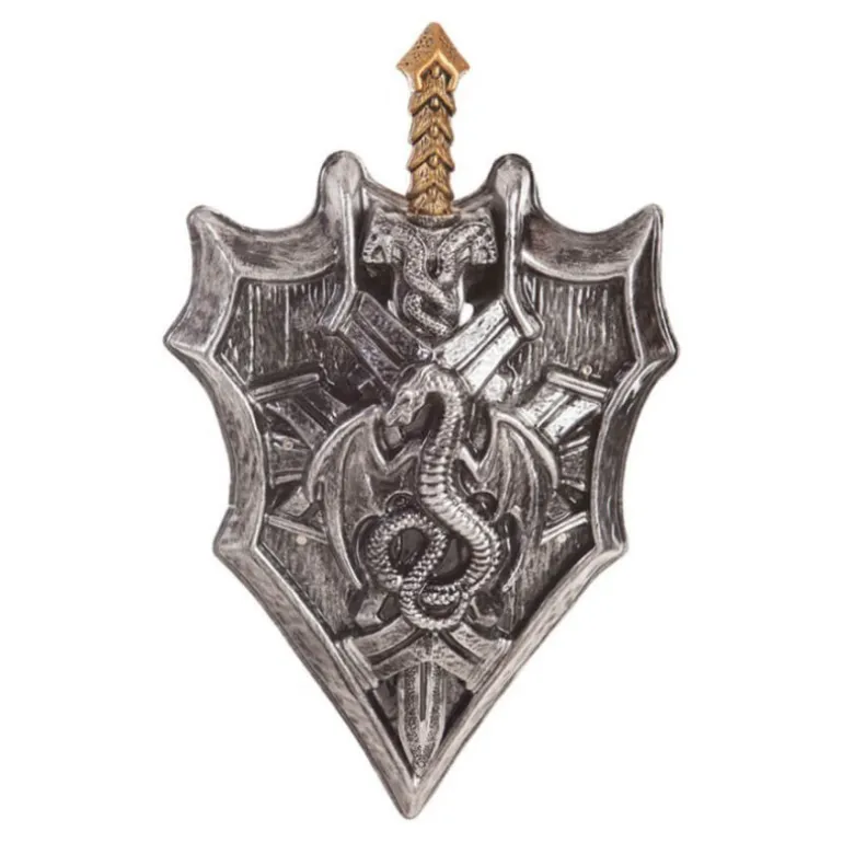 Escudo y Espada con Dragón de 38x60 cm