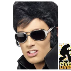 Gafas de Sol auténticas de Elvis Presley montura Plateada