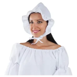 Gorro Blanco de Campesina Medieval para mujer
