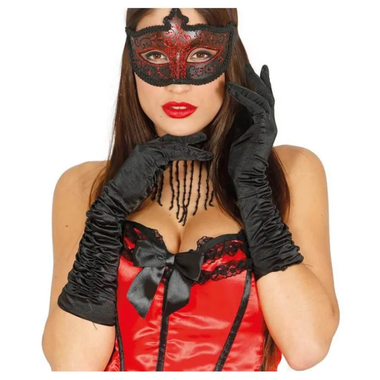 Guantes arrugados negros