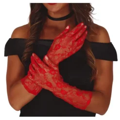 Guantes Calados Rojos de 38 cm