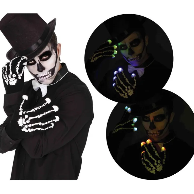 Guantes Esqueleto con Luz