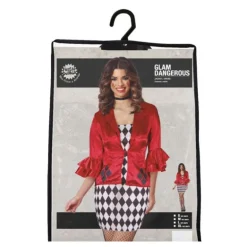 Impactante Disfraz de Harley Quinn Roja para Mujer