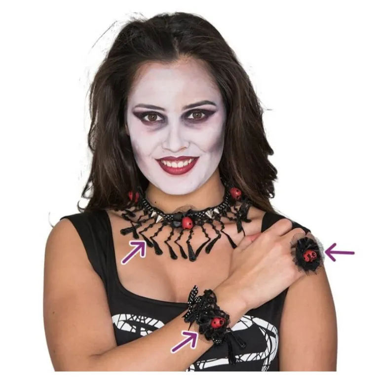 Kit de Esqueleto: Collar, Pulsera y Anillo