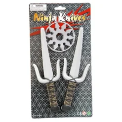 Kit Ninja: 2 cuchillos y 2 estrellas