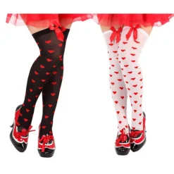 Medias liga con corazones talla única 2 surtidos