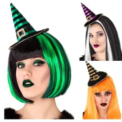 Mini Sombrero de Bruja a Rayas en varios colores
