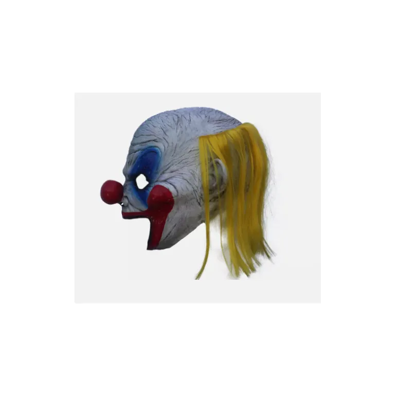 Máscara Cabeza Sin Mentón Clooney Clown Deluxe Ghoulish