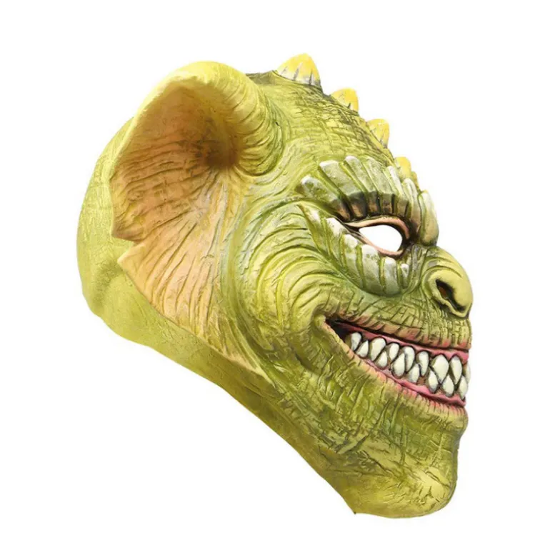 Máscara de Criatura Malévola Verde de Látex