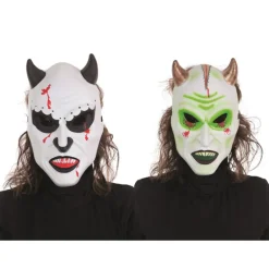 Máscara de Demonio Blanco con Cuernos colores surtidos