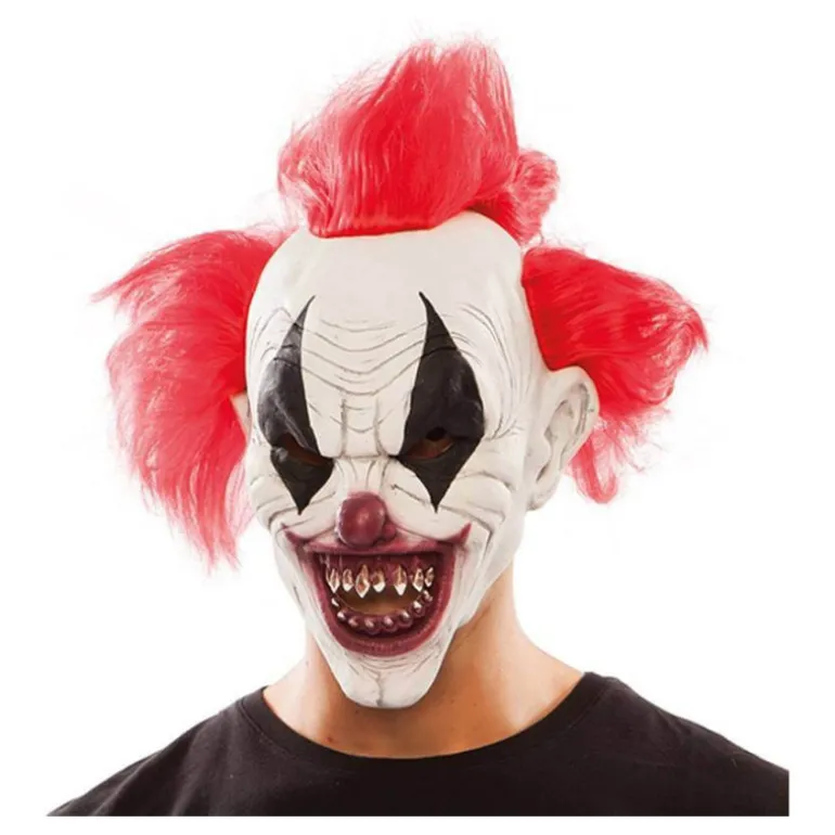 Máscara Payaso Diabólico con Mechones