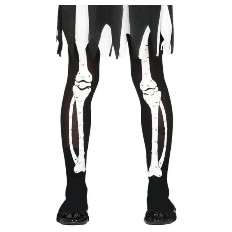Pantys Negros de Esqueleto para niña