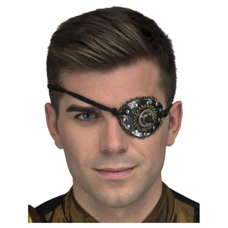Parche de Ojo Steampunk Plateado