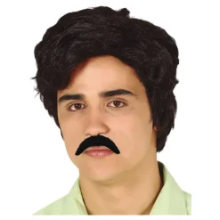 Peluca de Narcotraficante con Bigote