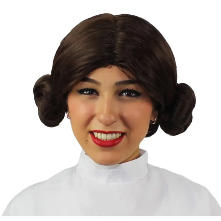 Peluca de Princesa Leia con Moños
