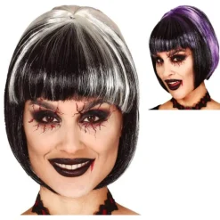 Peluca de Vampiresa con flequillo en varios colores