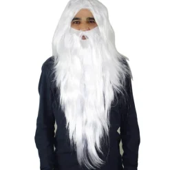 Peluca mago melena y barba