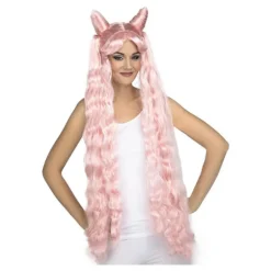 Peluca Manga Rosa con Moños