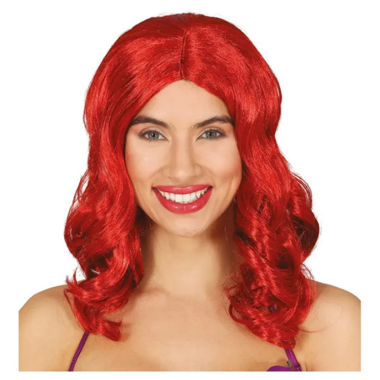 Peluca Melena Pelirroja Intenso