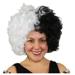 Peluca rizada mitad y mitad