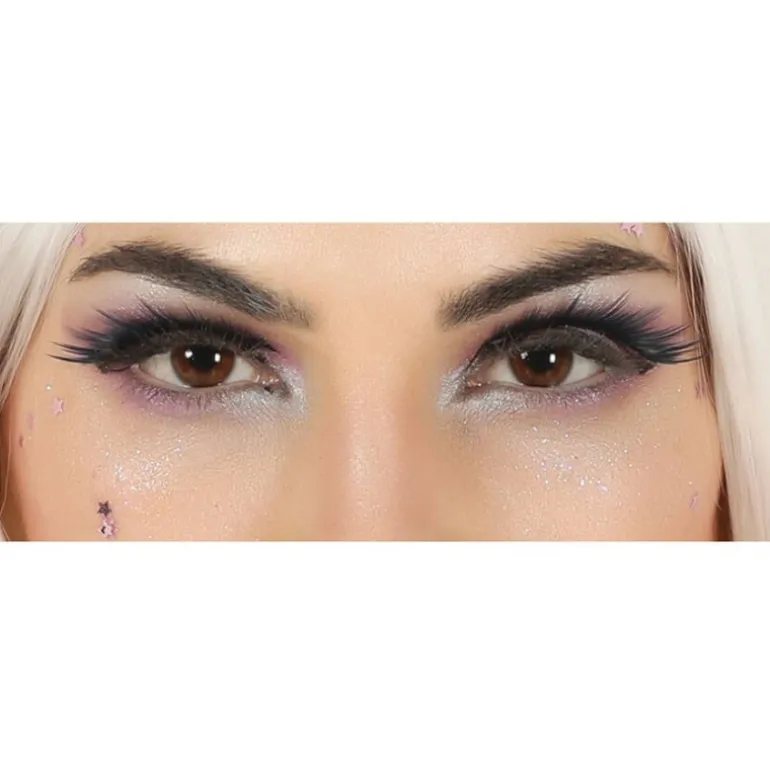 Pestañas Negras con Adhesivo