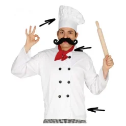 Set de Cocinero: Gorro, pañuelo y chaqueta