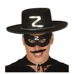 Sombrero de héroe enmascarado de fieltro negro