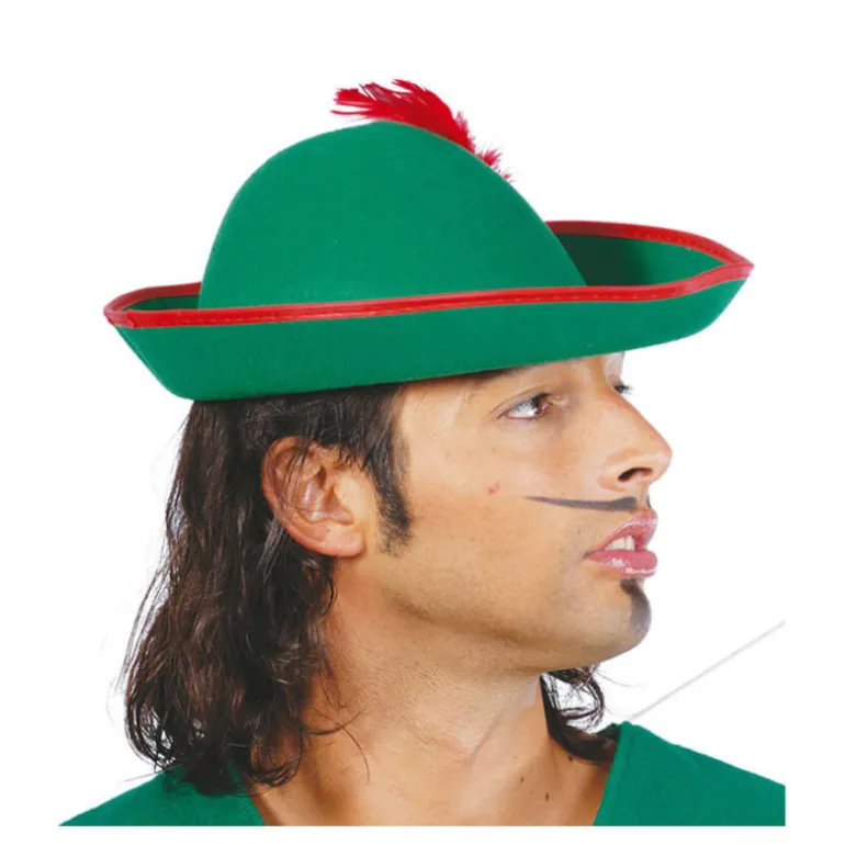 Sombrero de Tirolés o Arquero de Bosque de fieltro con pluma